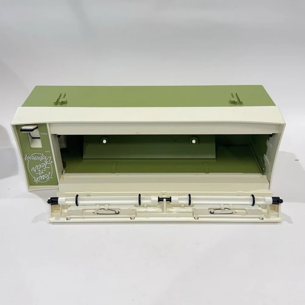 Vintage 70's Touch-n-Tear Automatic Foil Wrap Wax Dispenser Avocado Green IOB - Picture 6 of 15
